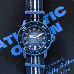 ساعت مچی مردانه زنانه امگا سواچ SWATCH BLANCPAIN SCUBA FIFTY FATHOMS ATLANTIC OCEAN SO35A100 - Image 4