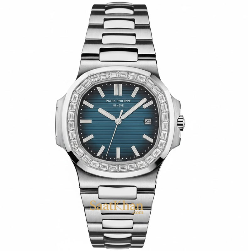 ساعت مردانه پتک فیلیپ ناتیلوس دیاموند اتوماتیک PATEK PHILIPPE NAUTILUS DIAMOND PM034