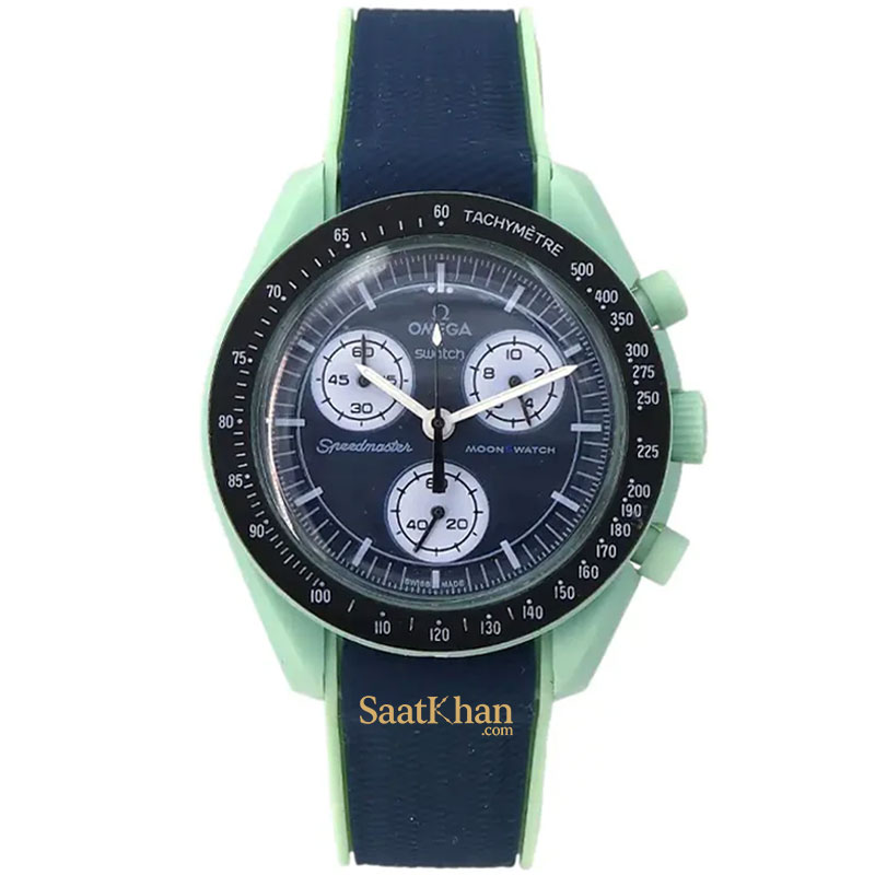 ساعت مردانه زنانه امگا سواچ  OMEGA SWATCH MISSION ON EARTH POLAR LIGHTS OS026