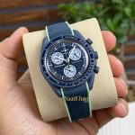 ساعت مردانه زنانه امگا سواچ  OMEGA SWATCH MISSION ON EARTH POLAR LIGHTS OS026 - Image 3